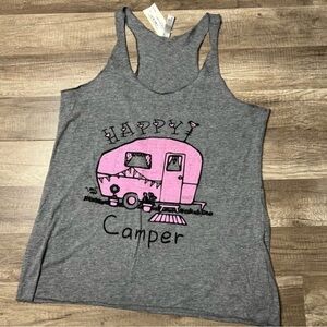 Next Level Apparel Graphic Tank Top “Happy Camper” size XL